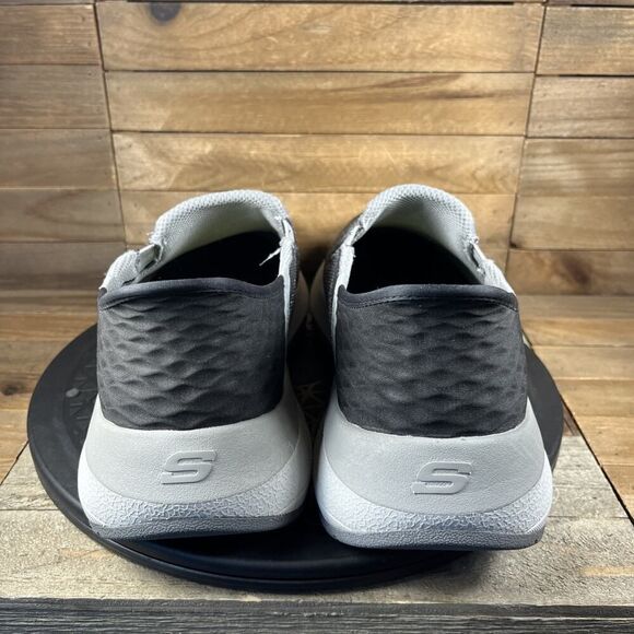 Skechers Mens Size 9.5 Wide Neville-Rovelo Gray Slip In Comfort Sneakers - Picture 4 of 11